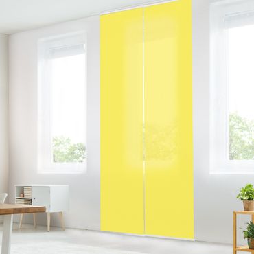 Zasłony panelowe zestaw - Kolor żółty cytrynowy