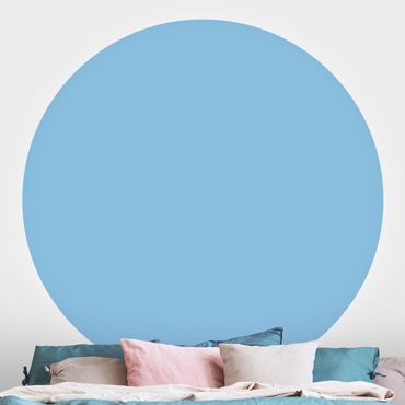 Okrągła tapeta samoprzylepna - Kolor jasnoniebieski
