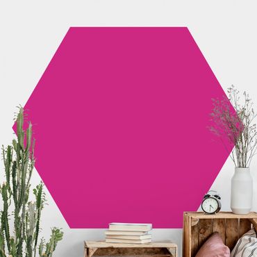 Sześciokątna tapeta samoprzylepna - Kolor różowy