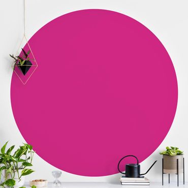 Okrągła tapeta samoprzylepna - Kolor różowy