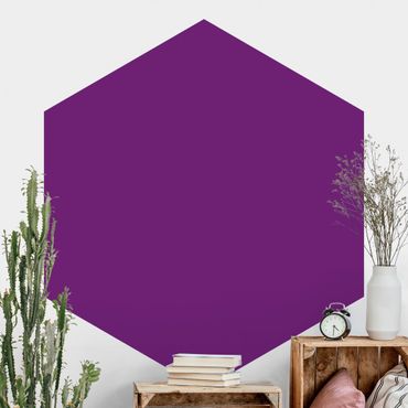 Sześciokątna tapeta samoprzylepna - Kolor fioletowy