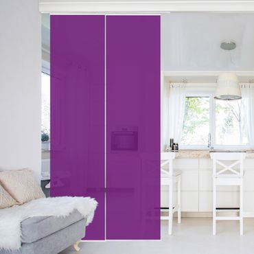 Zasłony panelowe zestaw - Kolor fioletowy