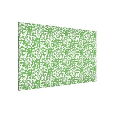 Tablica magnetyczna - Naturalny wzór mniszka lekarskiego w kropki na tle zieleni