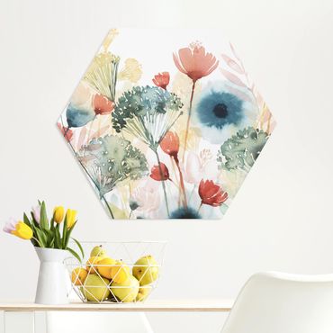 Obraz heksagonalny z Forex - Dzikimi kwiatami w lecie I