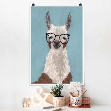 Plakat - Llama w okularach II