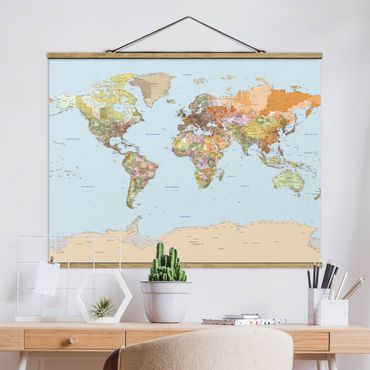 Plakat z wieszakiem - Polityczna mapa świata