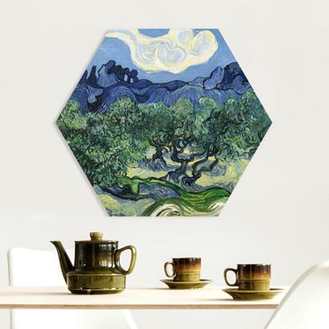 Obraz heksagonalny z Forex - Vincent van Gogh - Drzewa oliwne