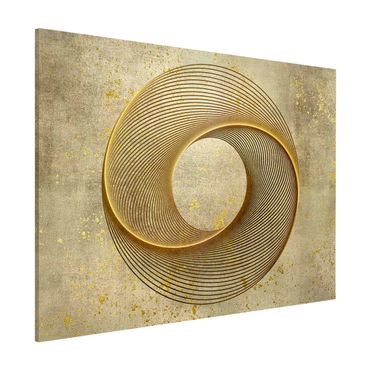 Tablica magnetyczna - Koło sztuki liniowej Spirala złota