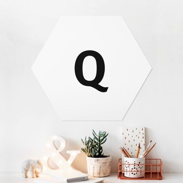 Obraz heksagonalny z Forex - Biała litera Q