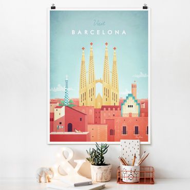 Plakat - Plakat podróżniczy - Barcelona