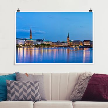 Plakat - panorama Hamburga