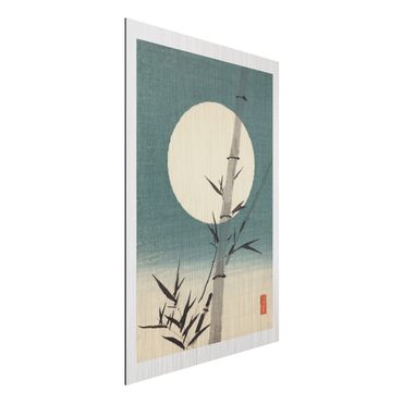 Obraz Alu-Dibond - Japoński rysunek Bambus i księżyc