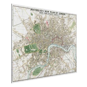 Obraz Alu-Dibond - Mapa miasta w stylu vintage Londyn