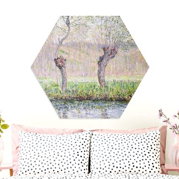Obraz heksagonalny z Forex - Claude Monet - Drzewa wierzbowe na wiosnę