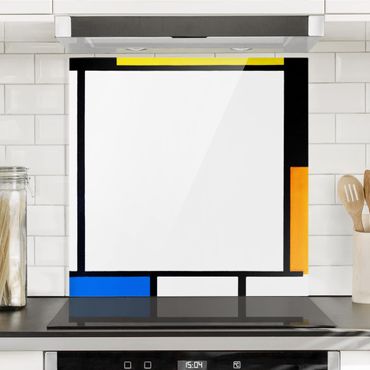 Panel szklany do kuchni - Piet Mondrian - Kompozycja II
