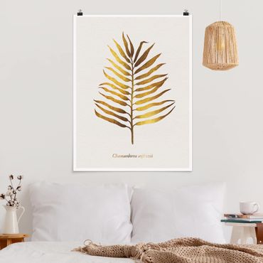 Plakat - Złoto - liść palmy II