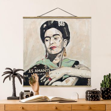 Plakat z wieszakiem - Frida Kahlo - kolaż Nr 4
