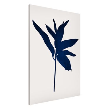 Tablica magnetyczna - Grafika roślinna - niebieska