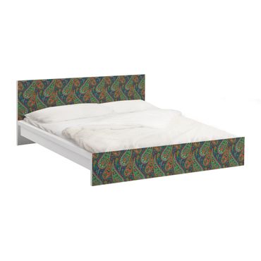 Okleina meblowa IKEA - Malm łóżko 140x200cm - Filigranowy wzór paisley