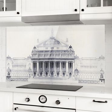 Panel szklany do kuchni - Prix de Rome Szkic II