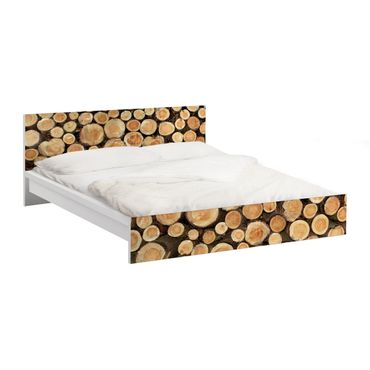 Okleina meblowa IKEA - Malm łóżko 140x200cm - Nr YK18 Pnie drzew