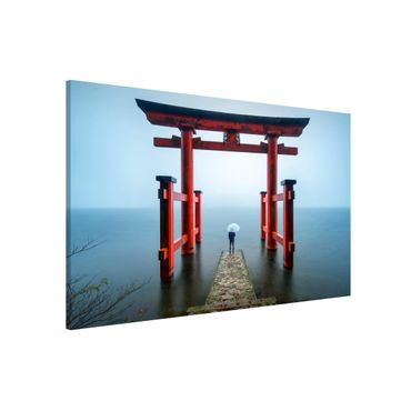 Tablica magnetyczna - Czerwone torii nad jeziorem Ashi