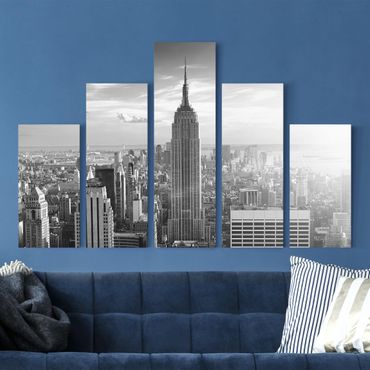 Obraz na płótnie 5-częściowy - Manhattan Skyline