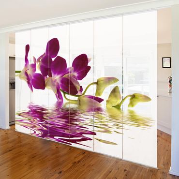 Zasłony panelowe zestaw - Wody różowej orchidei