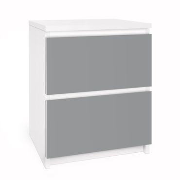 Okleina meblowa IKEA - Malm komoda, 2 szuflady - Kolor chłodna szarość