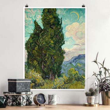 Plakat - Vincent van Gogh - Cyprysy