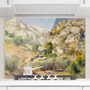 Panel szklany do kuchni - Auguste Renoir - Skały w pobliżu Estaque