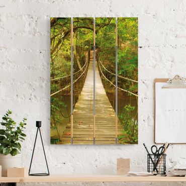 Obraz z drewna - Mostek dżungli
