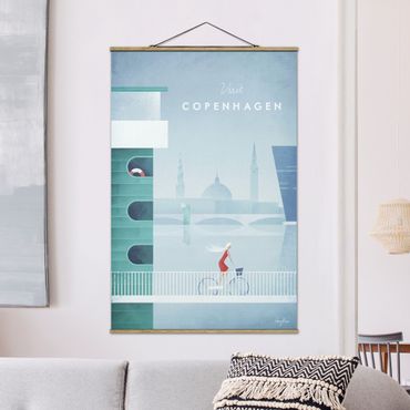 Plakat z wieszakiem - Plakat podróżniczy - Kopenhaga