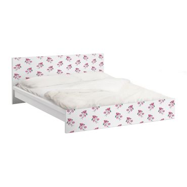 Okleina meblowa IKEA - Malm łóżko 140x200cm - Angielskie róże herbaciane