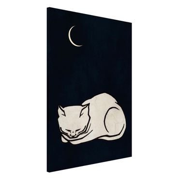 Tablica magnetyczna - Ilustracja przedstawiająca śpiącego kota