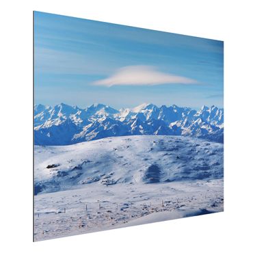 Obraz Alu-Dibond - Śnieżny świat gór
