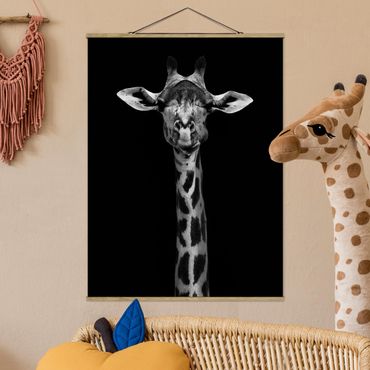 Plakat z wieszakiem - Portret ciemnej żyrafy