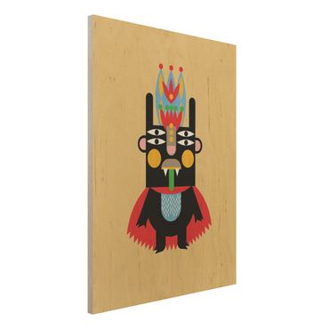 Obraz z drewna - Kolaż Etno Potwór - Król