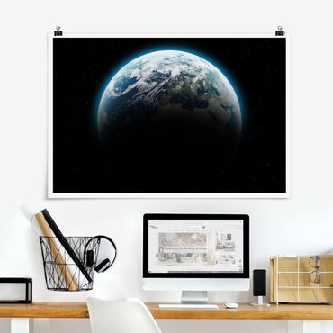 Plakat - Świetlana planeta Ziemia