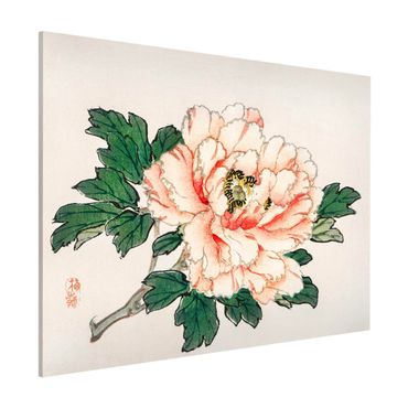 Tablica magnetyczna - Rysunki azjatyckie Vintage Chryzantema różowa
