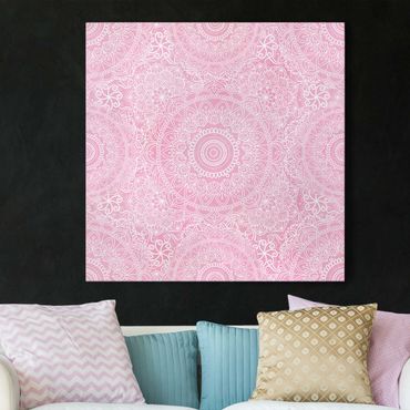 Obraz na płótnie - Wzór Mandala Pink
