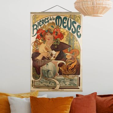 Plakat z wieszakiem - Alfons Mucha - Plakat do piwa La Meuse