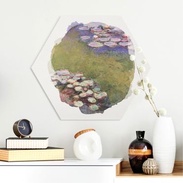 Obraz heksagonalny z Forex - Akwarele - Claude Monet - Lilie wodne
