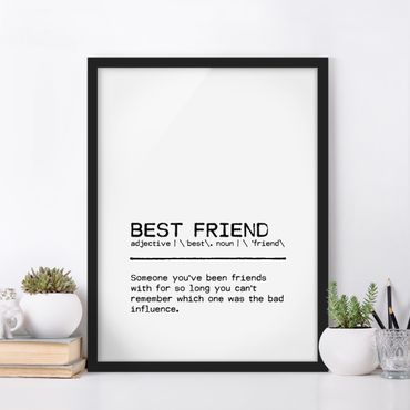 Plakat w ramie - Definicja najlepszego przyjaciela