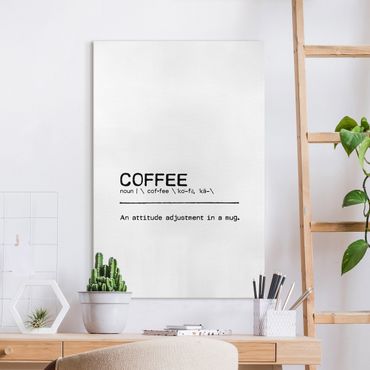 Obraz na płótnie - Definicja Postawa wobec kawy