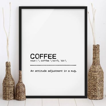 Plakat w ramie - Definicja Postawa wobec kawy
