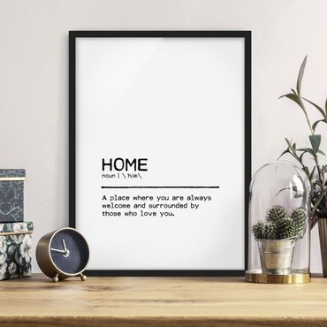 Plakat w ramie - Definicja Witaj w domu