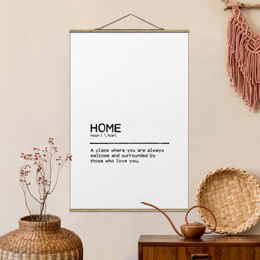 Plakat z wieszakiem - Definicja Witaj w domu