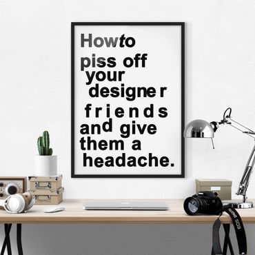 Plakat w ramie - Ból głowy projektantów