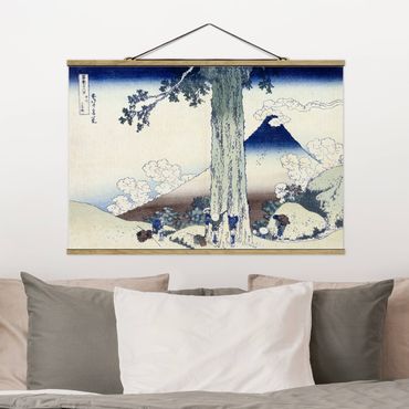 Plakat z wieszakiem - Katsushika Hokusai - Przełęcz Mishima w prowincji Kai